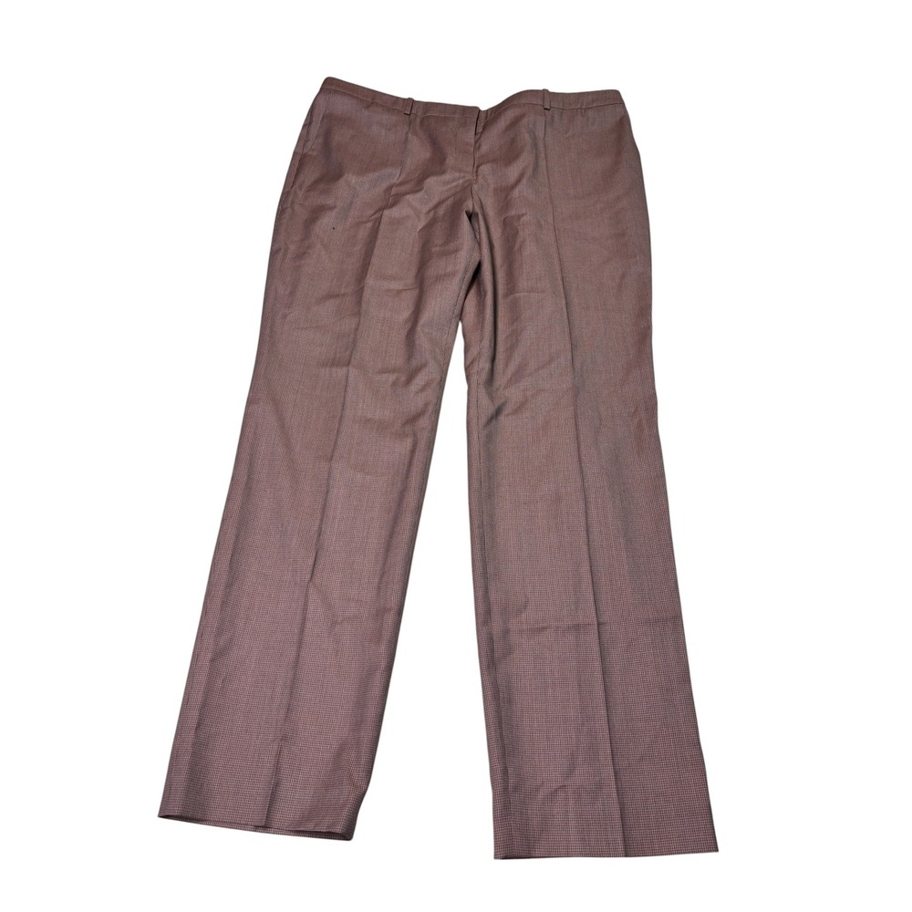 NWT Hugo Boss Titana6 Virgin Wool Micro Check Trousers Brown Mens 40x33